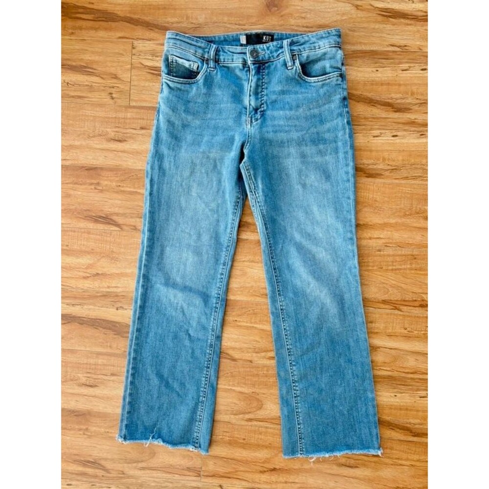 KUT from the Kloth Kelsey High Rise Ankle Flare Jeans Size 6 Raw Hem